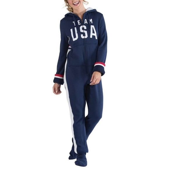 Team USA Fleece One Piece Pajama S - Picture 1 of 7